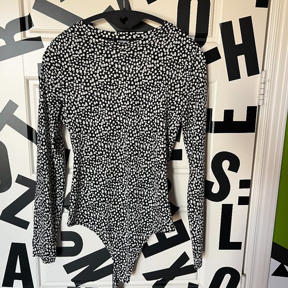 Express Body Contour See-Thru Thong Bodysuit - Picture 1 of 3